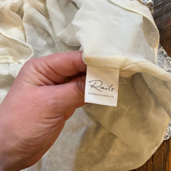 Rails Helena Mini Dress Women’s Size S | Blue Garden Floral Button Front Dress - Picture 9 of 12